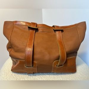 Tan/burnt Sienna Barneys New York tote bag